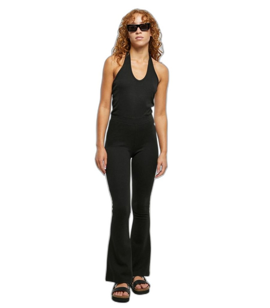 Femmes Urban Classics Jumpsuits | Jumpsuit Met Elastische Kraag Voor Dames Interlock