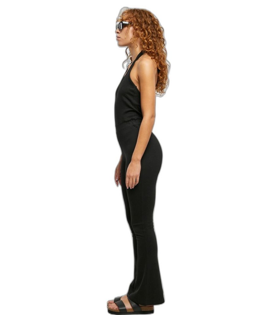 Femmes Urban Classics Jumpsuits | Jumpsuit Met Elastische Kraag Voor Dames Interlock