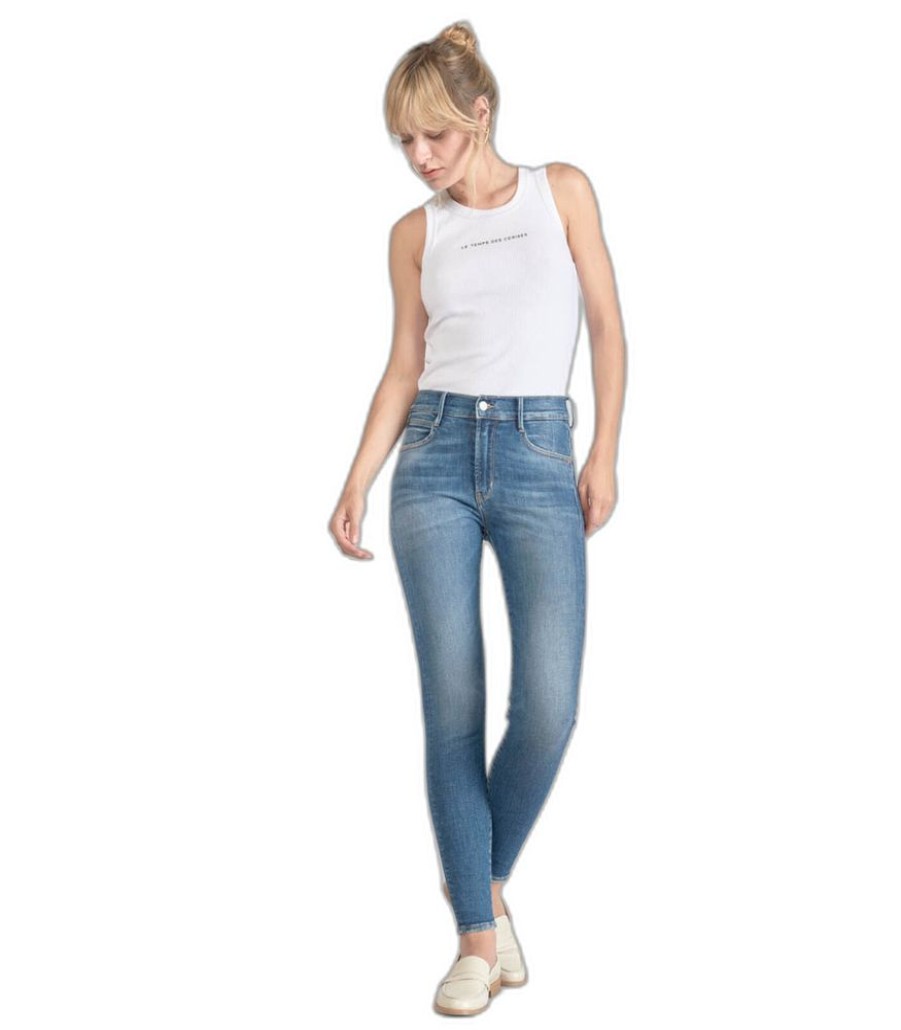 Femmes Le Temps des Cerises Jeans | Jeans Push-Up Regular Hoge Taille Pulp, 7/8