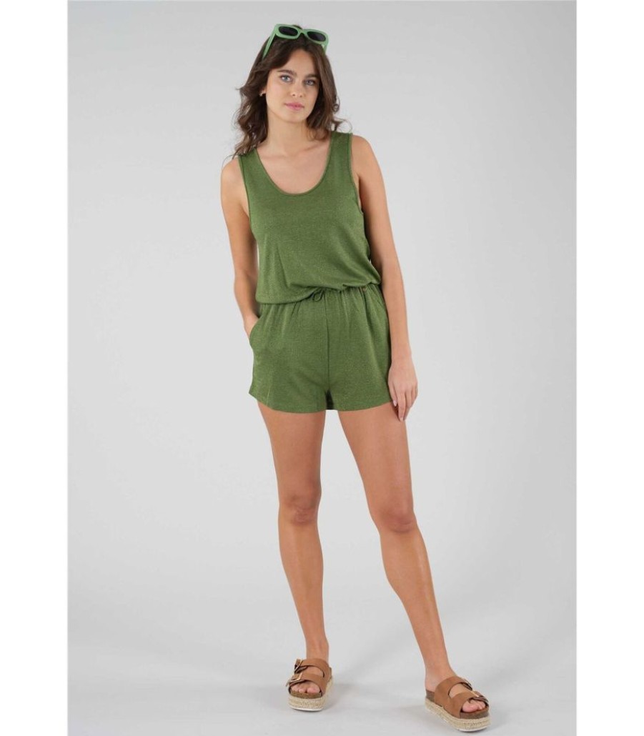 Femmes Deeluxe Jumpsuits | Combinaison Short A Rayures