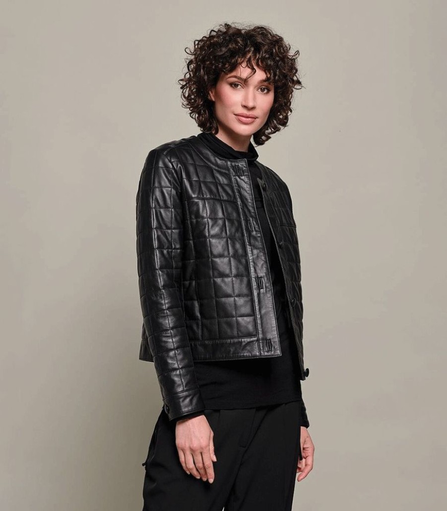 Femmes Mart Visser Maatpakken & Blazers | Hailey Leren Jacket Zwart