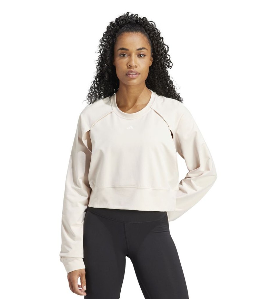 Femmes Adidas Sportkledij | Kort Dames Sweatshirt Power Aeroready