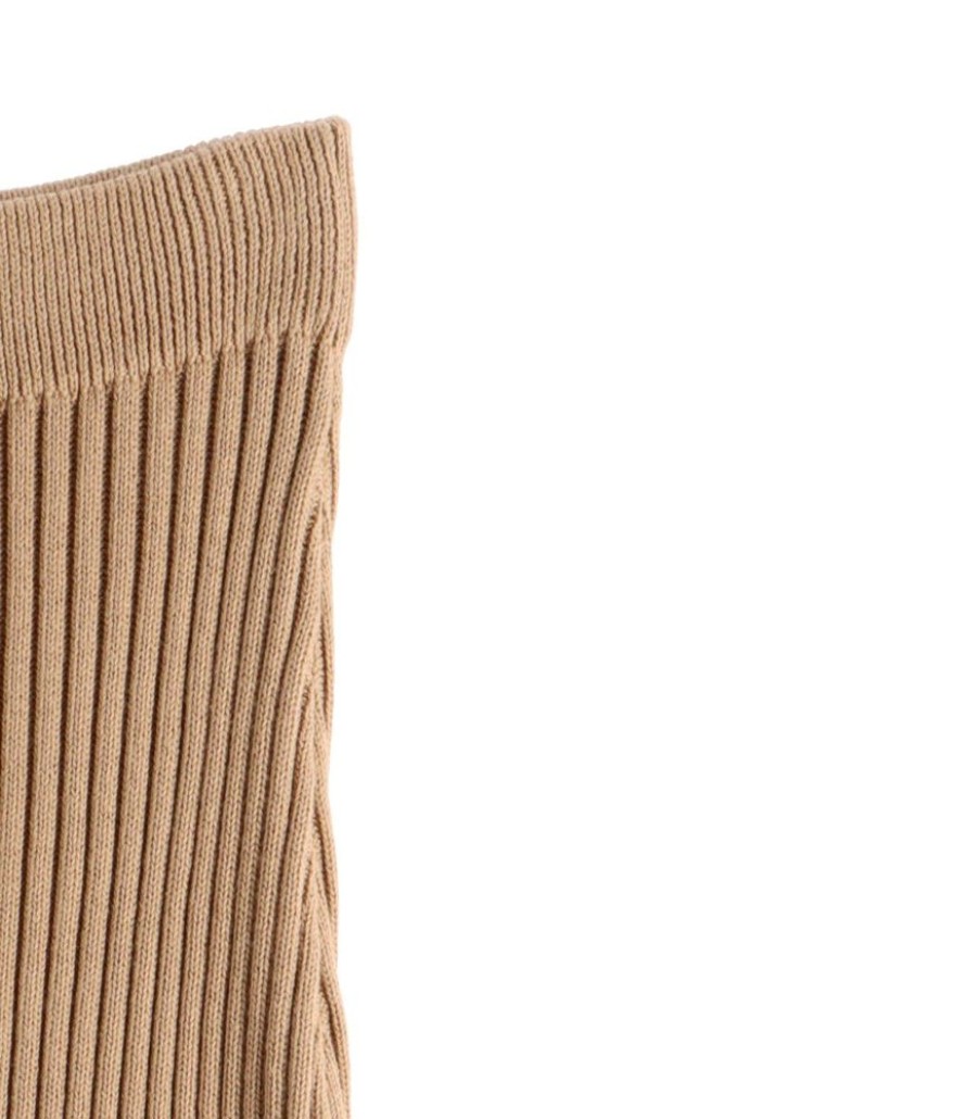 Femmes ALOHAS Rokken | Wise Opened Knit Camel Rokje