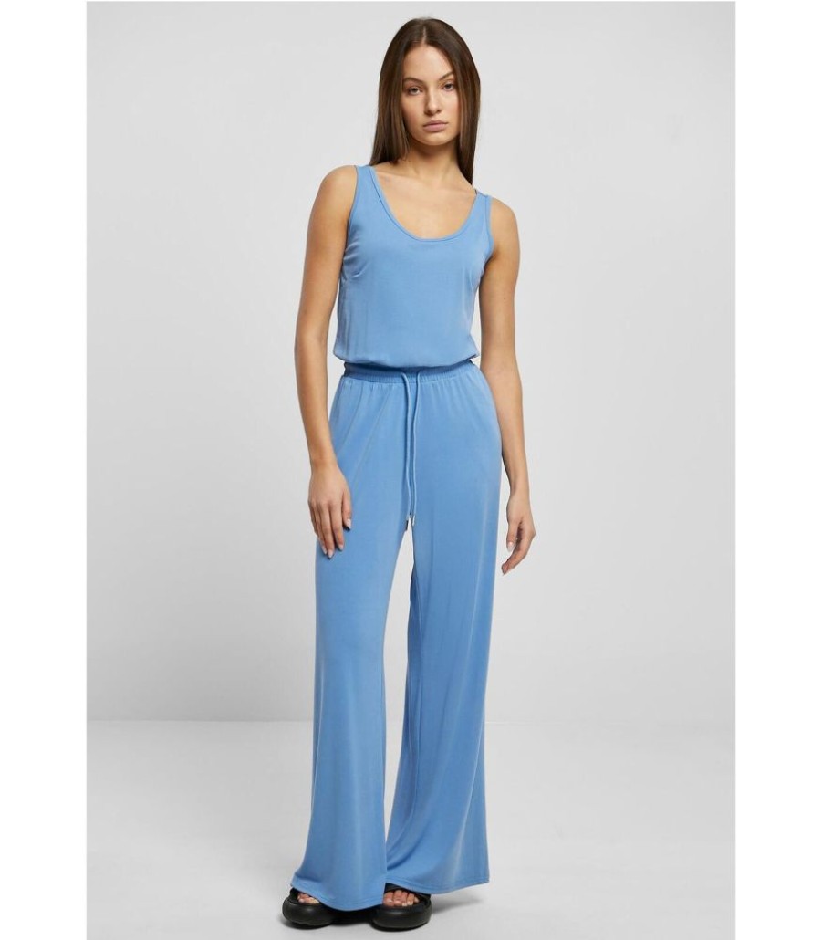 Femmes Urban Classics Jumpsuits | Mouwloze Jumpsuit Modal Grote Maten Vrouwen