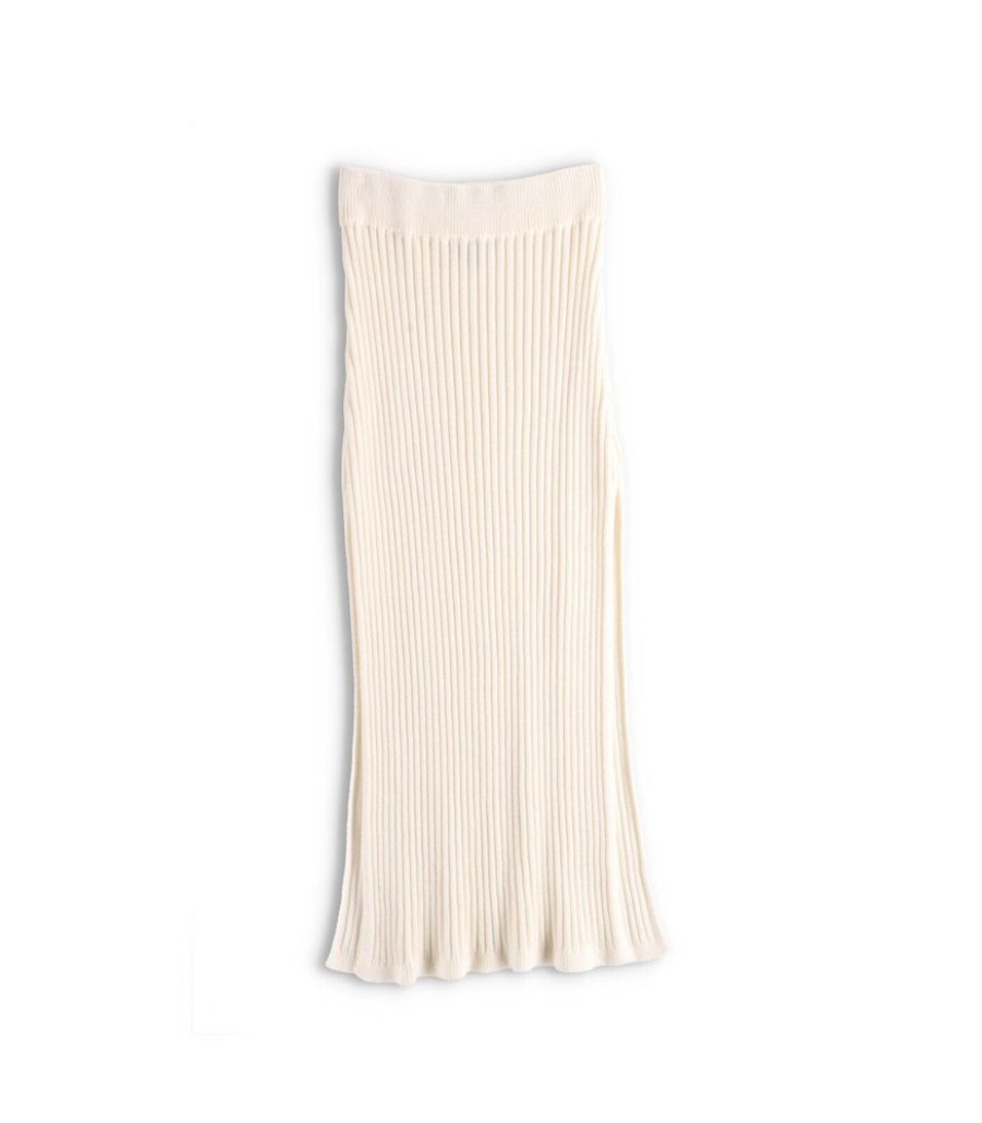 Femmes ALOHAS Rokken | Wise Opened Knit Off White Rokje