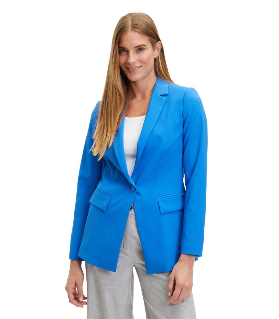 Femmes Betty & Co Maatpakken & Blazers | Lange Blazer Met Opgestikte Zakken