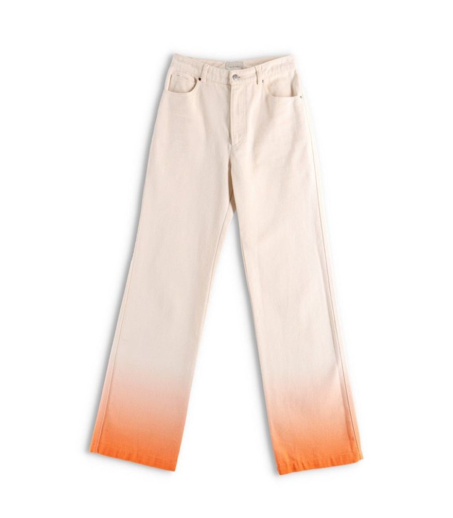 Femmes ALOHAS Jeans | Monday Degrade - Witte En Oranje Jeans