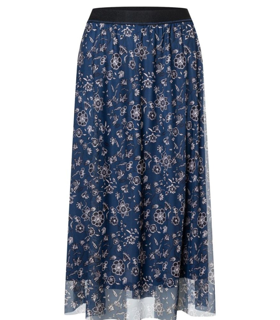 Femmes MORE & MORE Rokken | Mesh Rok Met Bloemenprint