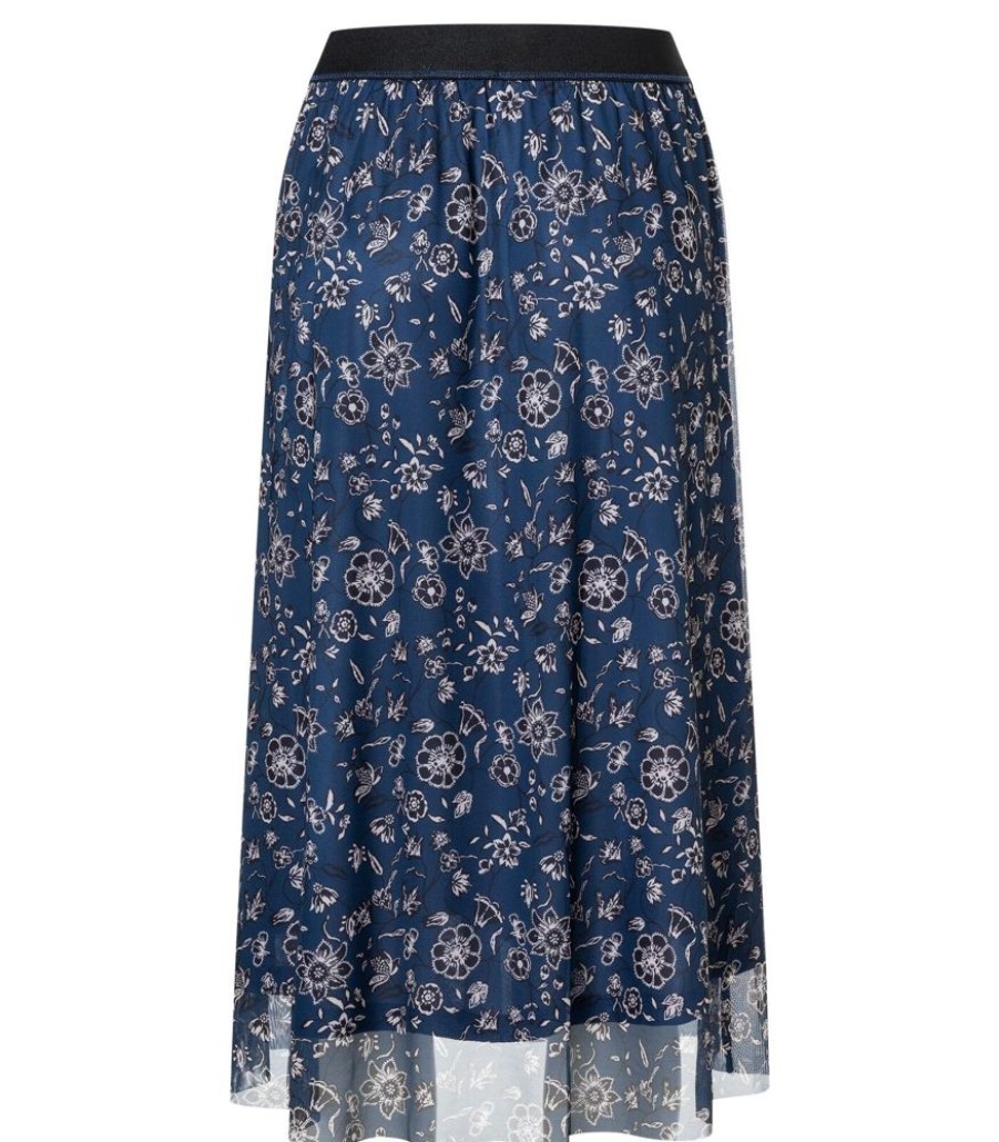 Femmes MORE & MORE Rokken | Mesh Rok Met Bloemenprint