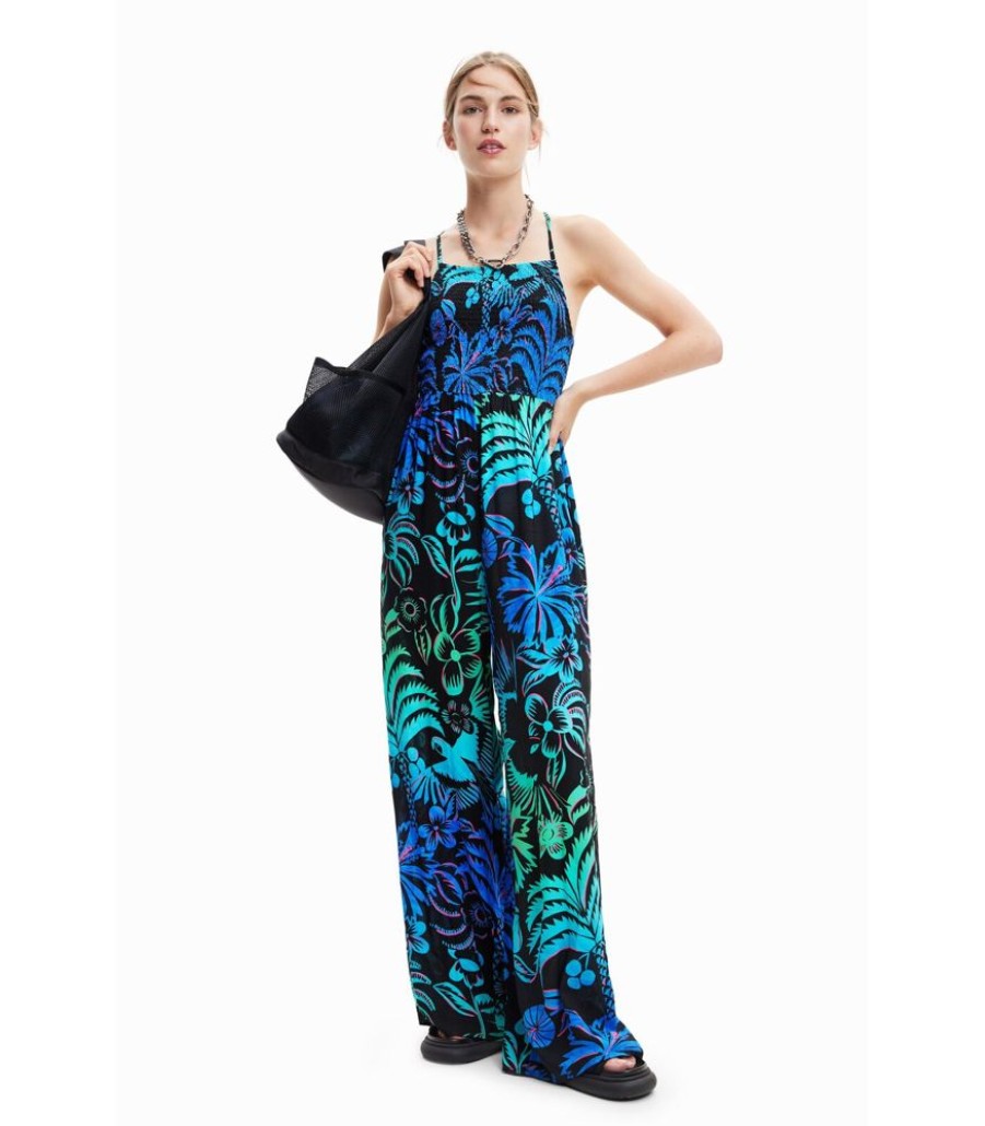 Femmes Desigual Jumpsuits | Damesjumpsuit Met Tropische Bandjes