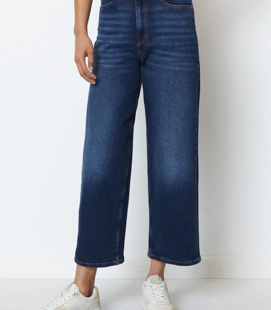 Femmes Marc O'Polo Jeans | Denim Culotte Model Mala High Waist Cropped