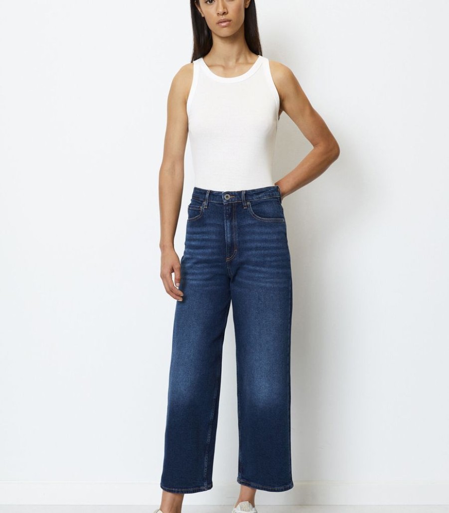 Femmes Marc O'Polo Jeans | Denim Culotte Model Mala High Waist Cropped