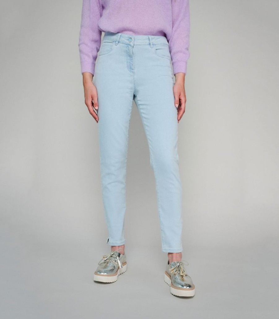 Femmes Marie Méro Jeans | 7/8 Rechte Jeans In Lichtblauw