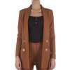 Femmes Gaudi Maatpakken & Blazers | Cinnamon Double-Breasted Gaudi Jas