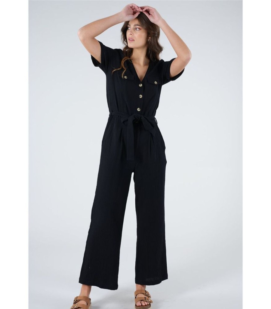 Femmes Deeluxe Jumpsuits | Bobby - Jumpsuit Met Korte Mouwen